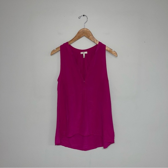Joie Silk Blouse Women's Size‎ Small Pink Magenta Aruna Sleeveless Top Loose Fit - Picture 2 of 10